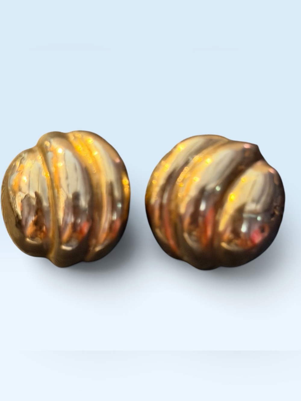 Gold-Tone Swirl Dome Stud Earrings